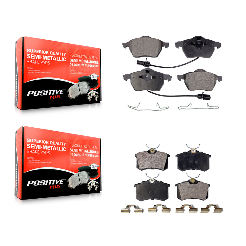 Positive Plus KPF-100381 Disc Brake Pad for 1999-2005 Audi A4, Audi A6 and More - Front and Rear