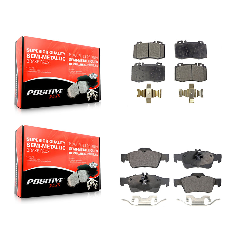 Positive Plus KPF-100386 Disc Brake Pad for 2003-2012 Mercedes-Benz CLS550, Mercedes-Benz E350 and More - Front and Rear