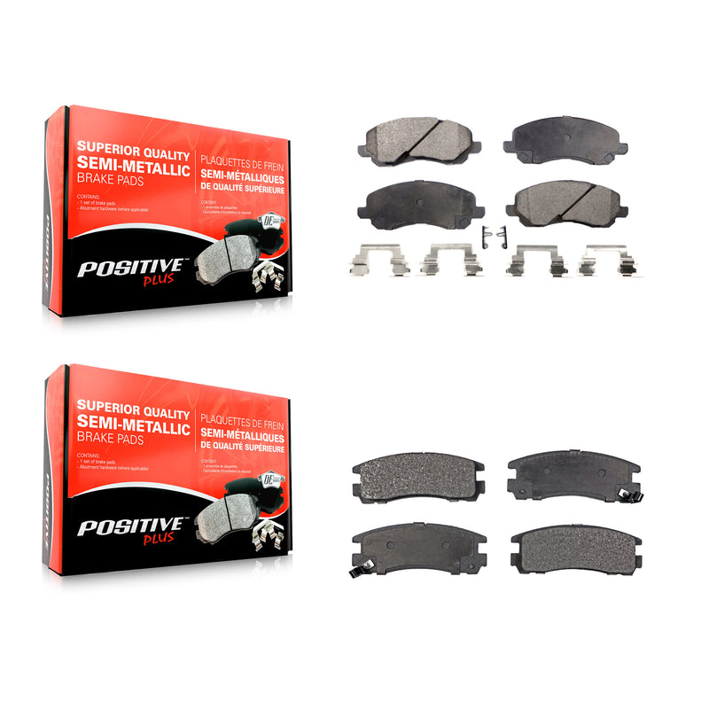 Positive Plus KPF-100400 Disc Brake Pad for 2001-2012 Mitsubishi Galant, Mitsubishi Eclipse and More - Front and Rear