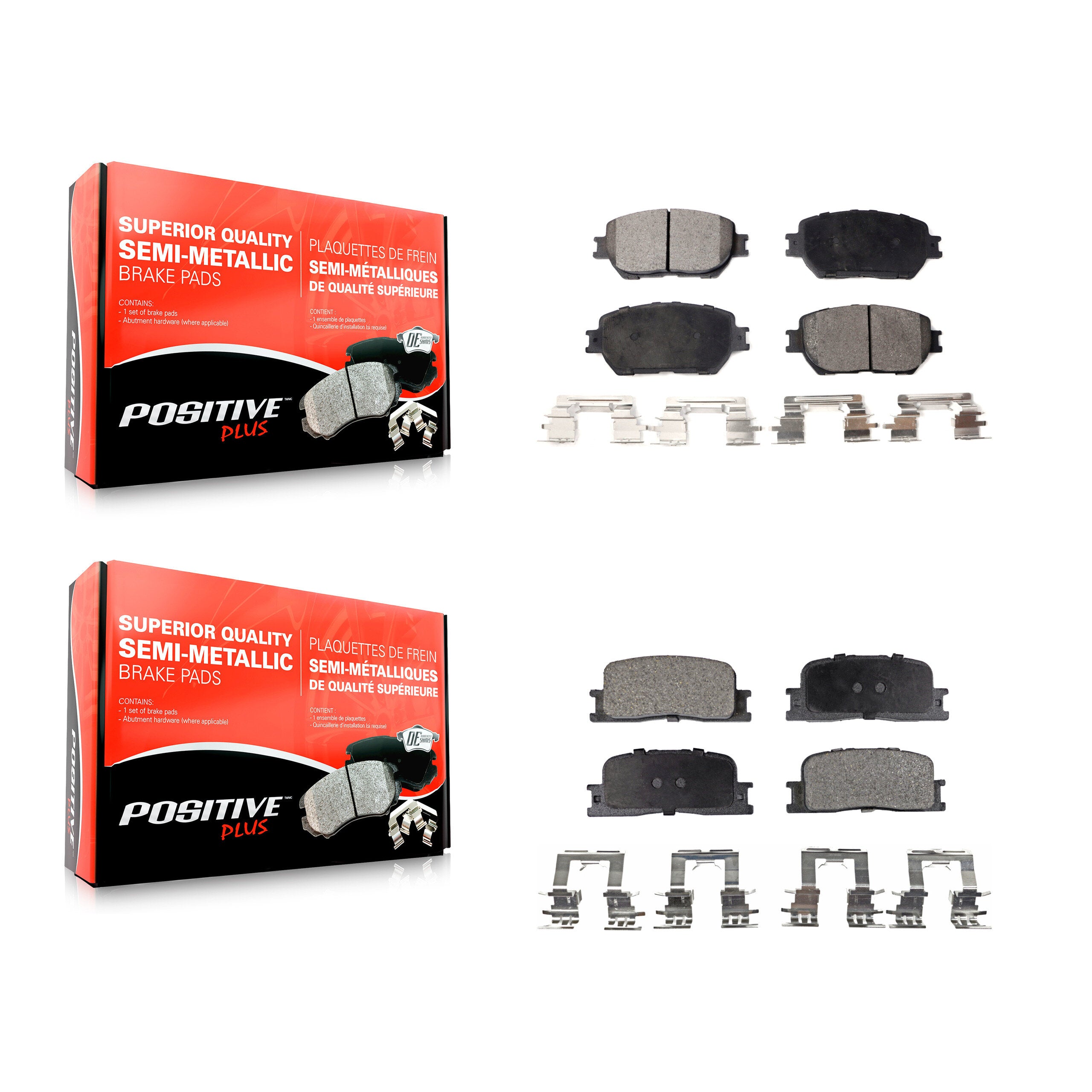 Positive Plus KPF-100413 Disc Brake Pad for 2002-2006 Toyota Camry - Front and Rear
