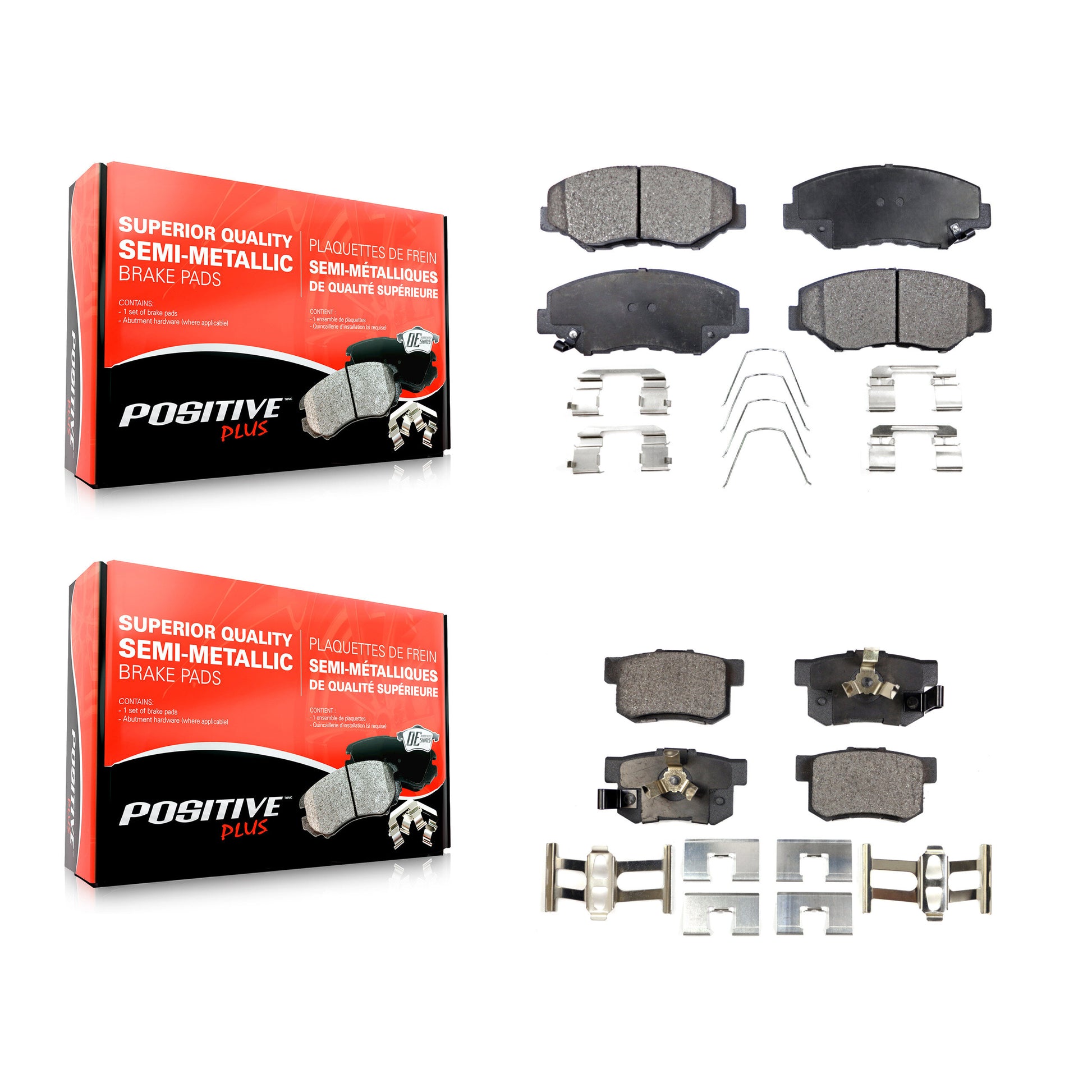 Positive Plus KPF-100420 Disc Brake Pad for 2005-2016 Honda CR-V - Front and Rear