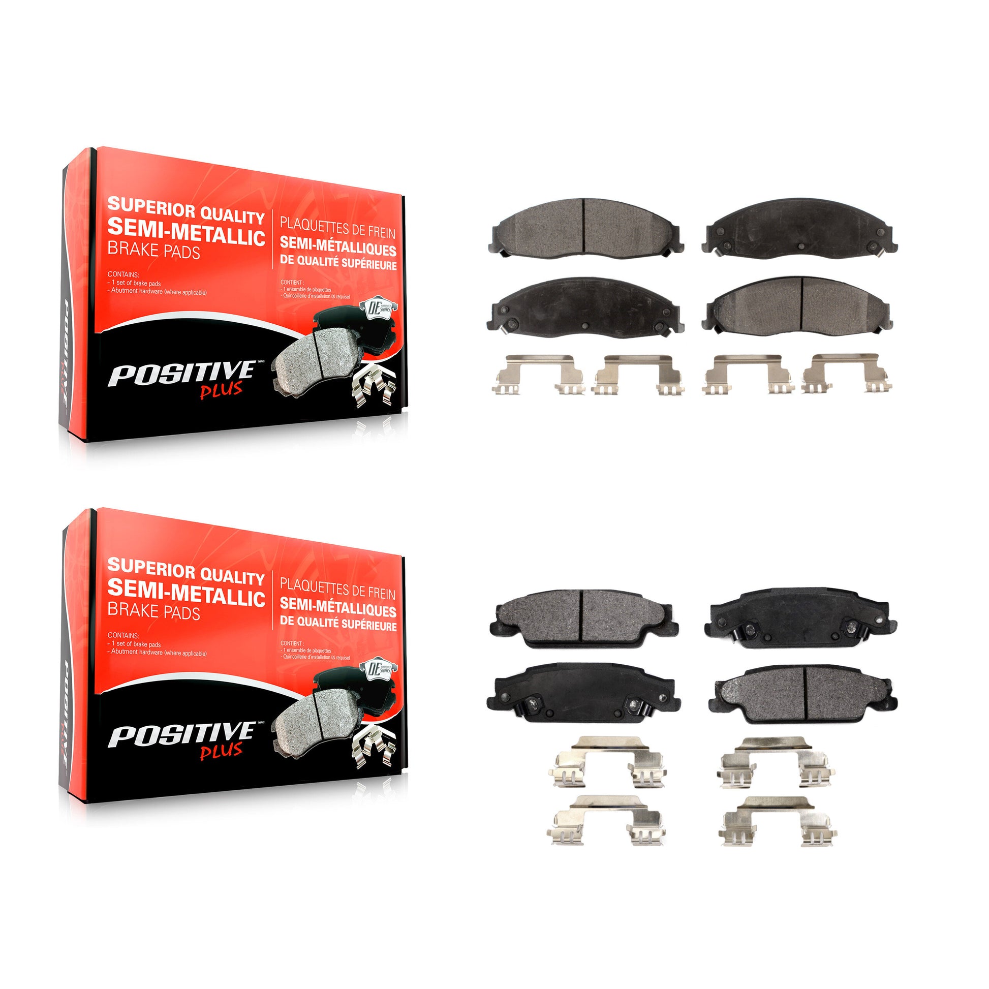Positive Plus KPF-100430 Disc Brake Pad for 2003-2008 Cadillac CTS, Cadillac STS, Pontiac Grand Prix - Front and Rear