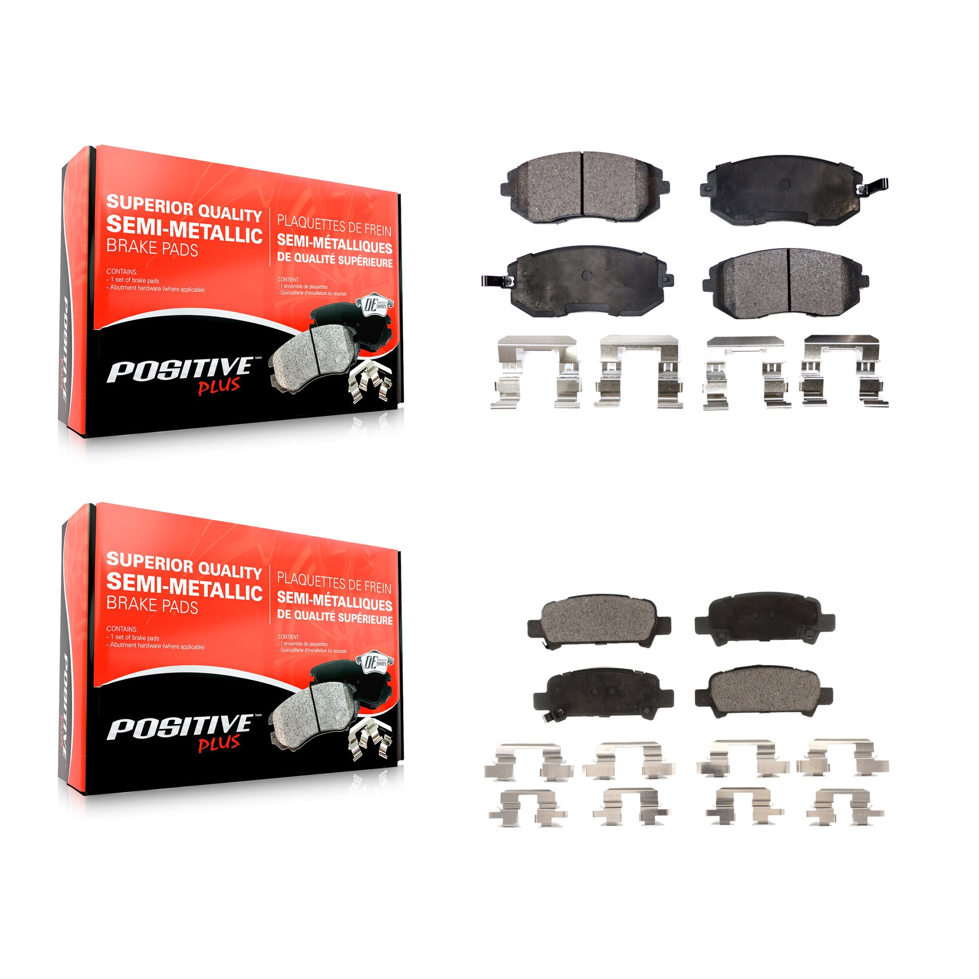 Positive Plus KPF-100436 Disc Brake Pad for 2002-2006 Subaru Baja, Subaru Forester and More - Front and Rear