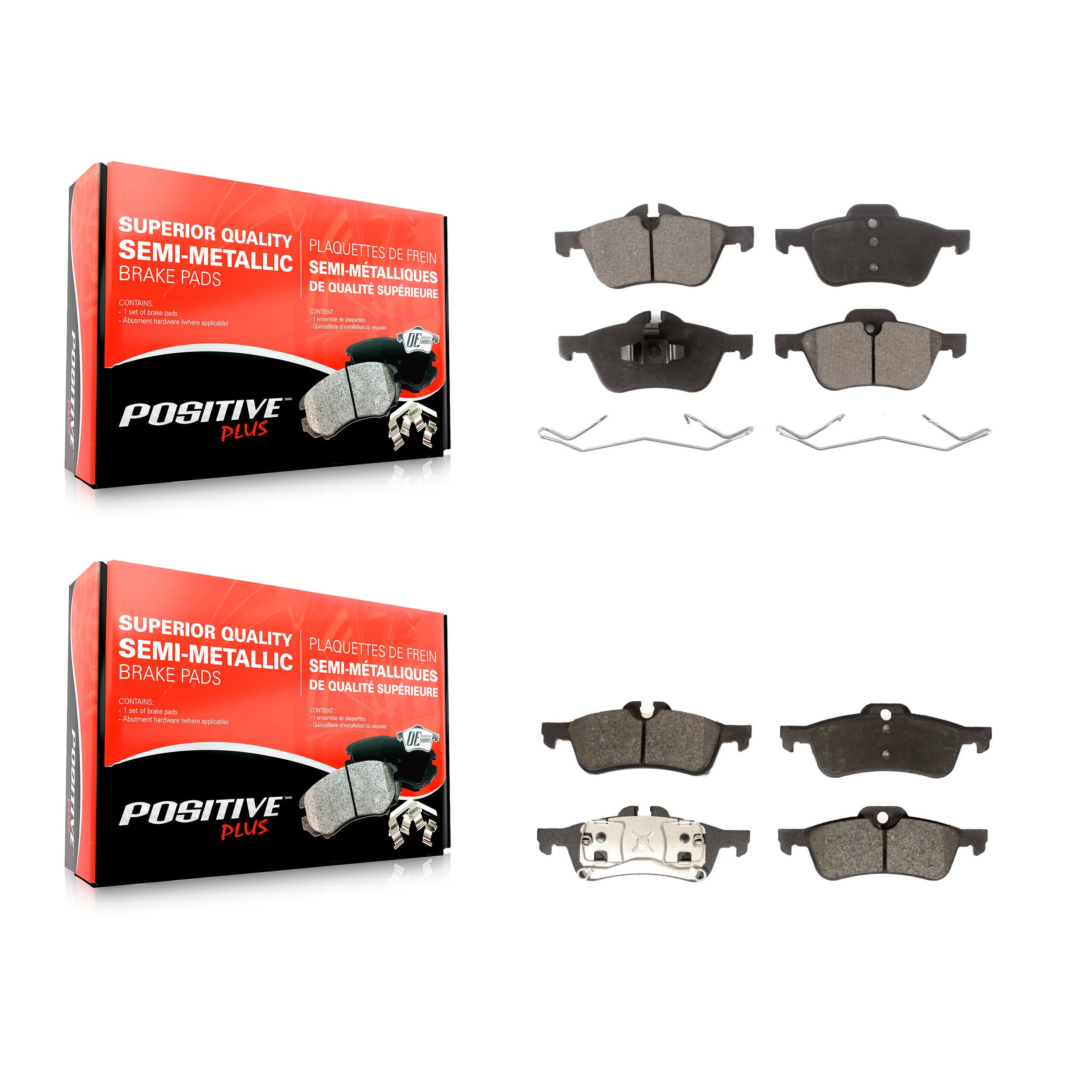 Positive Plus KPF-100439 Disc Brake Pad for 2002-2008 Mini Cooper - Front and Rear