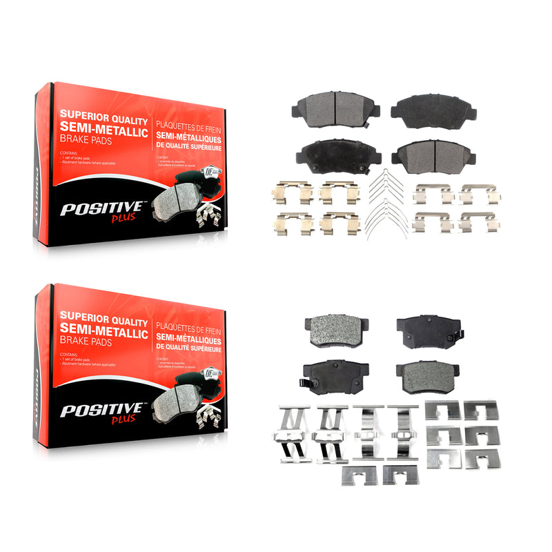 Positive Plus KPF-100446 Disc Brake Pad for 2002-2015 Honda Civic, Acura ILX and More - Front and Rear