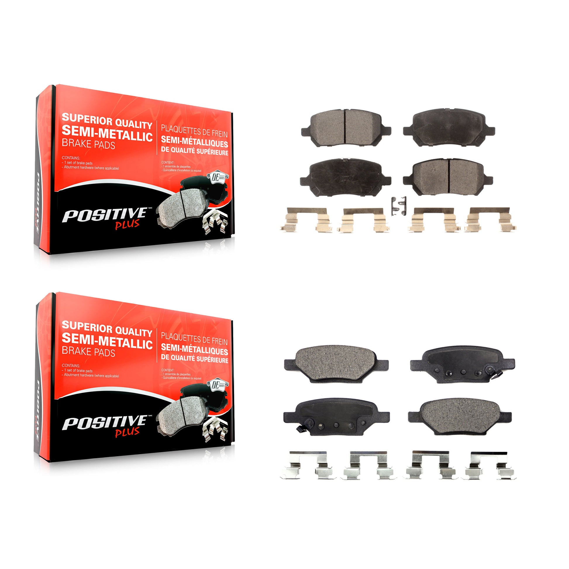 Positive Plus KPF-100447 Disc Brake Pad for 2006-2010 Pontiac G5, Pontiac Pursuit - Front and Rear