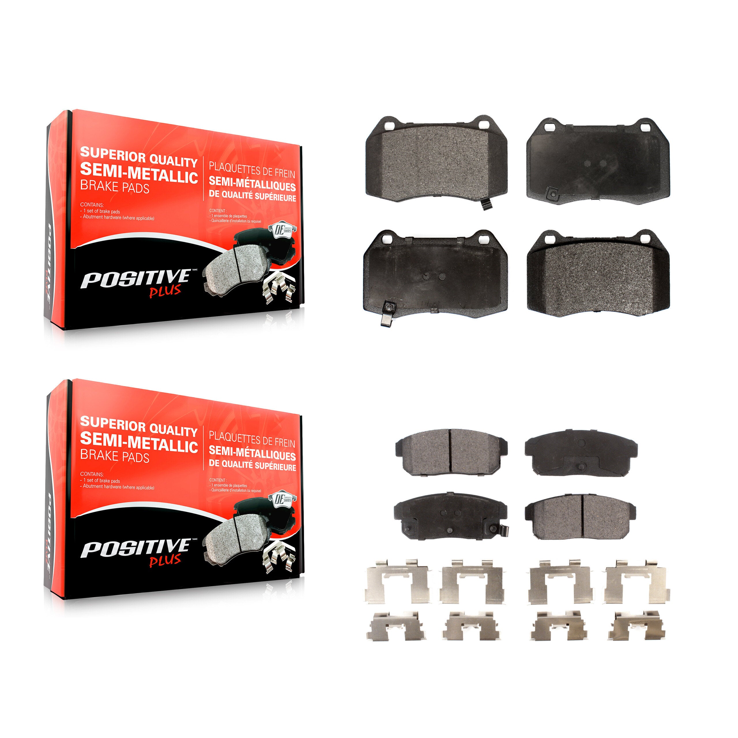 Positive Plus KPF-100450 Disc Brake Pad for 2002-2006 Nissan Sentra - Front and Rear