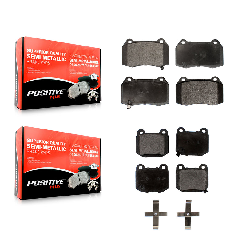 Positive Plus KPF-100451 Disc Brake Pad for 2003-2009 INFINITI G35, Nissan 350Z - Front and Rear