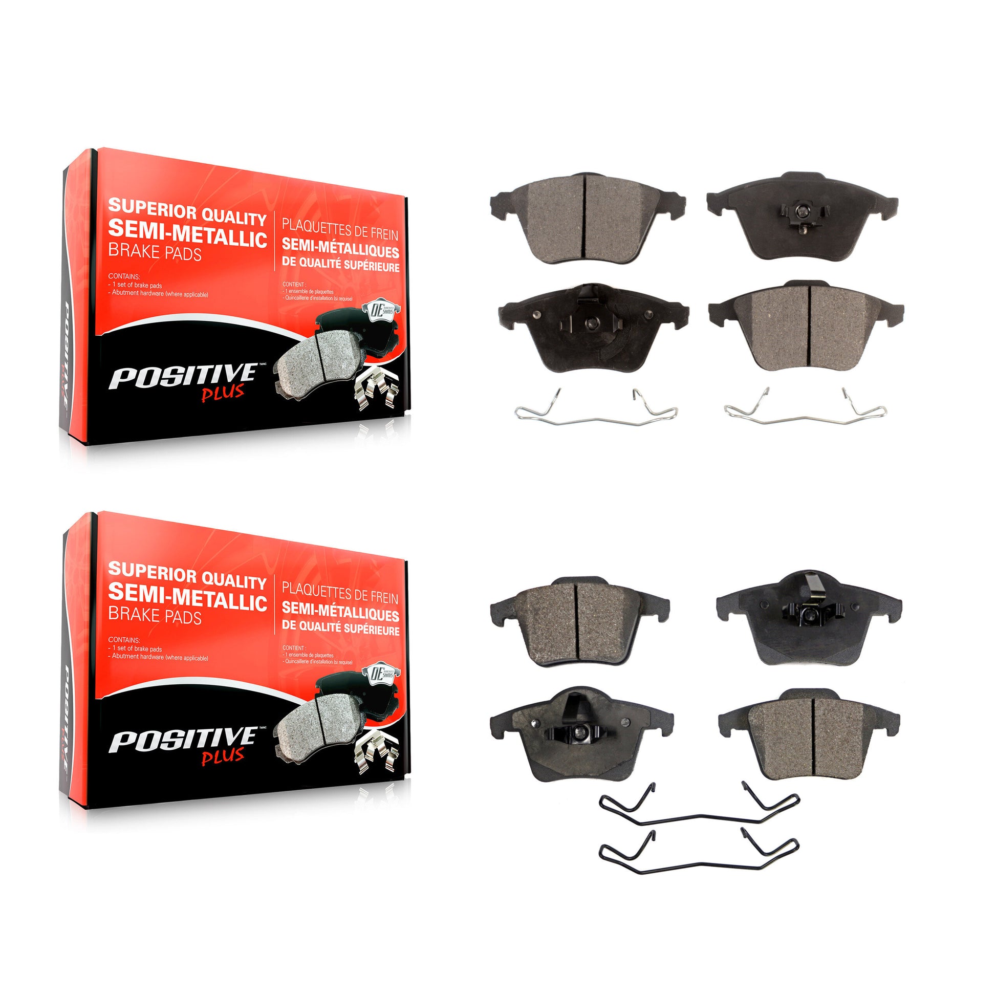 Positive Plus KPF-100458 Disc Brake Pad for 2003-2014 Volvo XC90 - Front and Rear