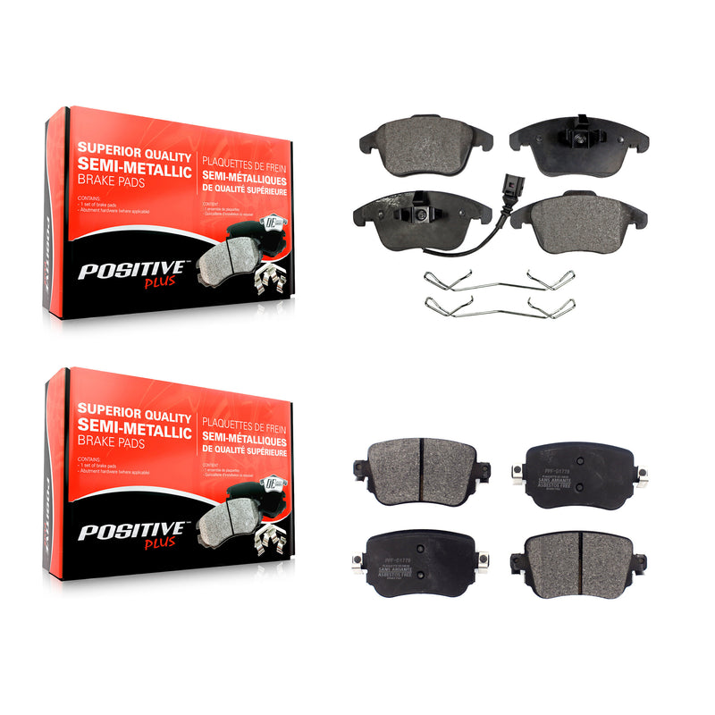 Positive Plus KPF-100466 Disc Brake Pad for 2015-2020 Audi Q3, Audi Q3 Quattro, Volkswagen Passat - Front and Rear