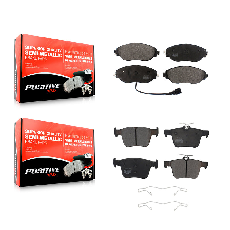 Positive Plus KPF-100471 Disc Brake Pad for 2015-2025 Audi Q3, Volkswagen Jetta and More - Front and Rear