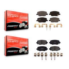 Positive Plus KPF-100483 Disc Brake Pad for 2015-2024 Dodge Hornet, Fiat 500X, Jeep Renegade - Front and Rear