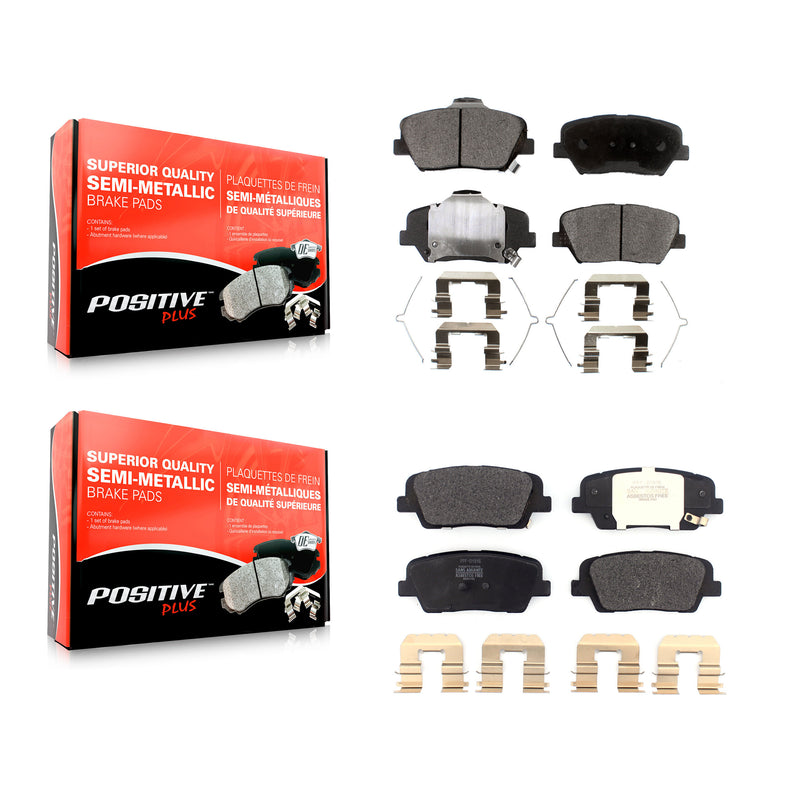 Positive Plus KPF-100485 Disc Brake Pad for 2016-2020 Hyundai Santa Fe Sport, Kia Sorento - Front and Rear