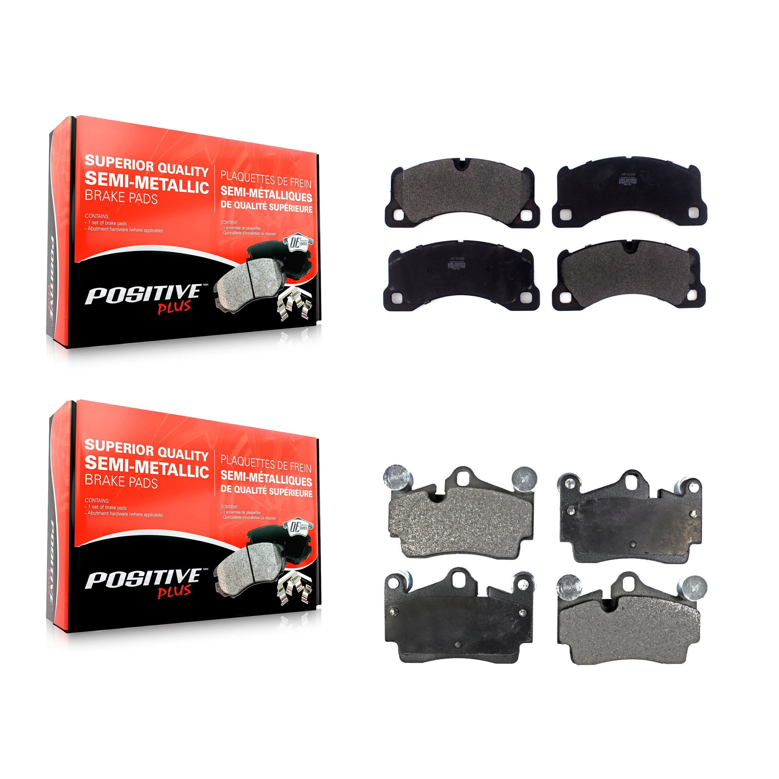 Positive Plus KPF-100518 Disc Brake Pad for 2008-2010 Porsche Cayenne - Front and Rear