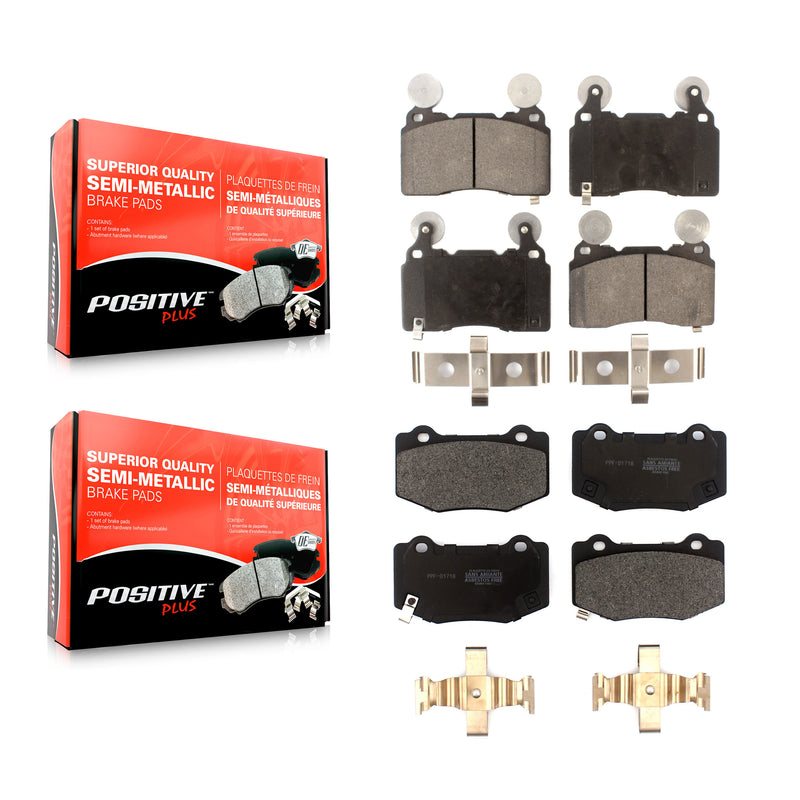 Positive Plus KPF-100522 Disc Brake Pad for 2014-2021 Chevrolet Camaro, Chevrolet Corvette - Front and Rear