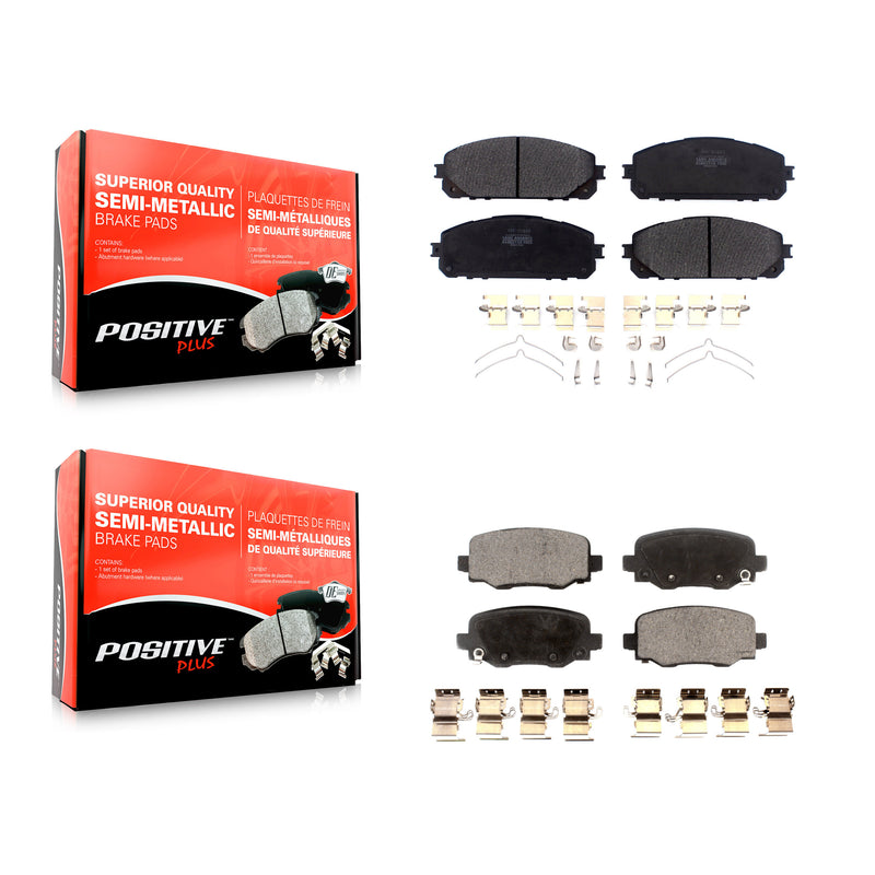 Positive Plus KPF-100534 Disc Brake Pad for 2014-2022 Jeep Cherokee - Front and Rear