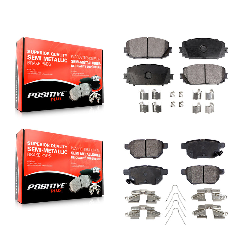 Positive Plus KPF-100555 Disc Brake Pad for 2012-2018 Toyota Yaris - Front and Rear