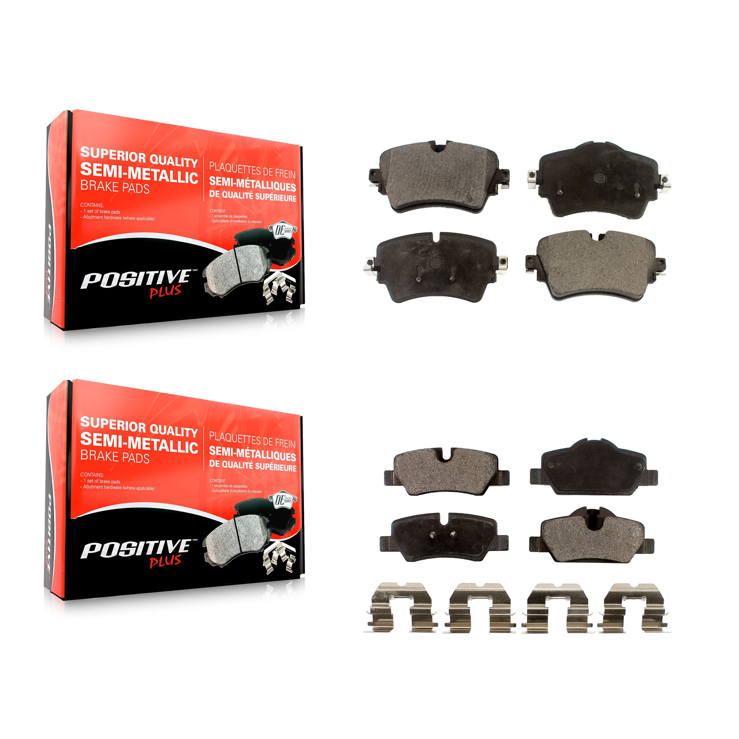 Positive Plus KPF-100559 Disc Brake Pad for 2015-2022 Mini Cooper - Front and Rear