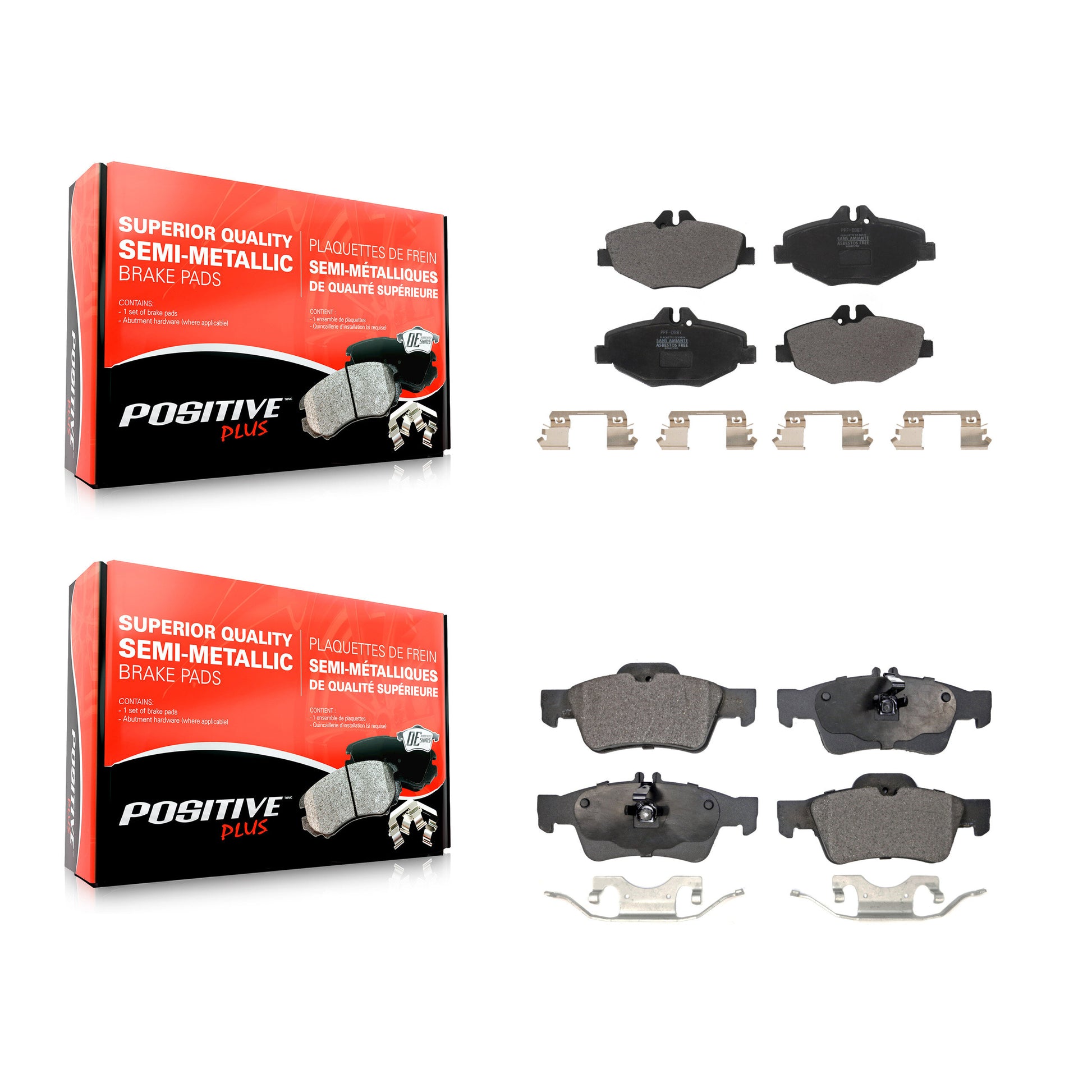 Positive Plus KPF-100567 Disc Brake Pad for 2003-2009 Mercedes-Benz E350, Mercedes-Benz E320 - Front and Rear