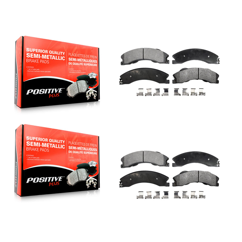 Positive Plus KPF-100568 Disc Brake Pad for 2011-2019 Chevrolet Suburban 3500 HD, Chevrolet Silverado 2500 HD and More - Front and Rear
