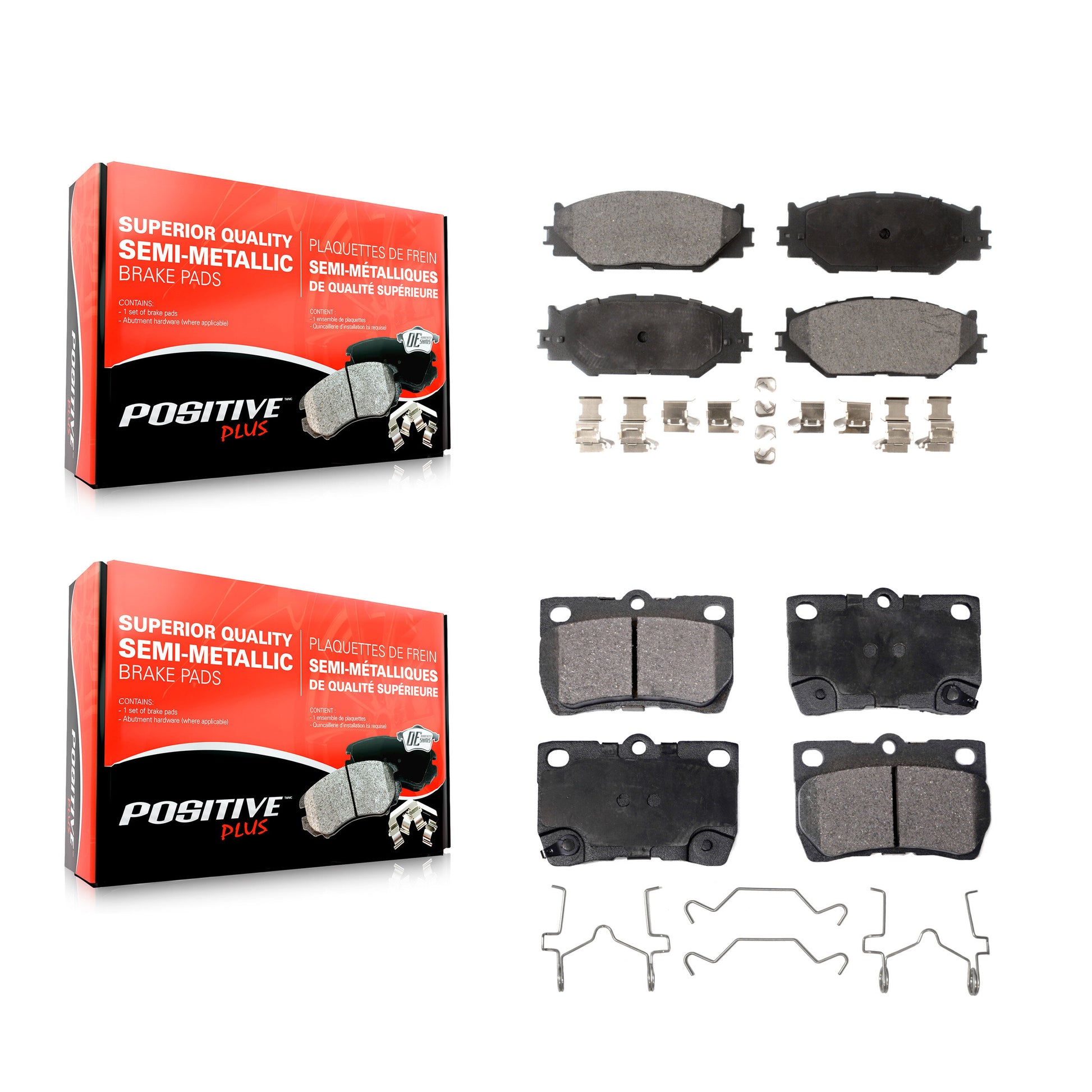 Positive Plus KPF-100578 Disc Brake Pad for 2006-2013 Lexus IS250 - Front and Rear