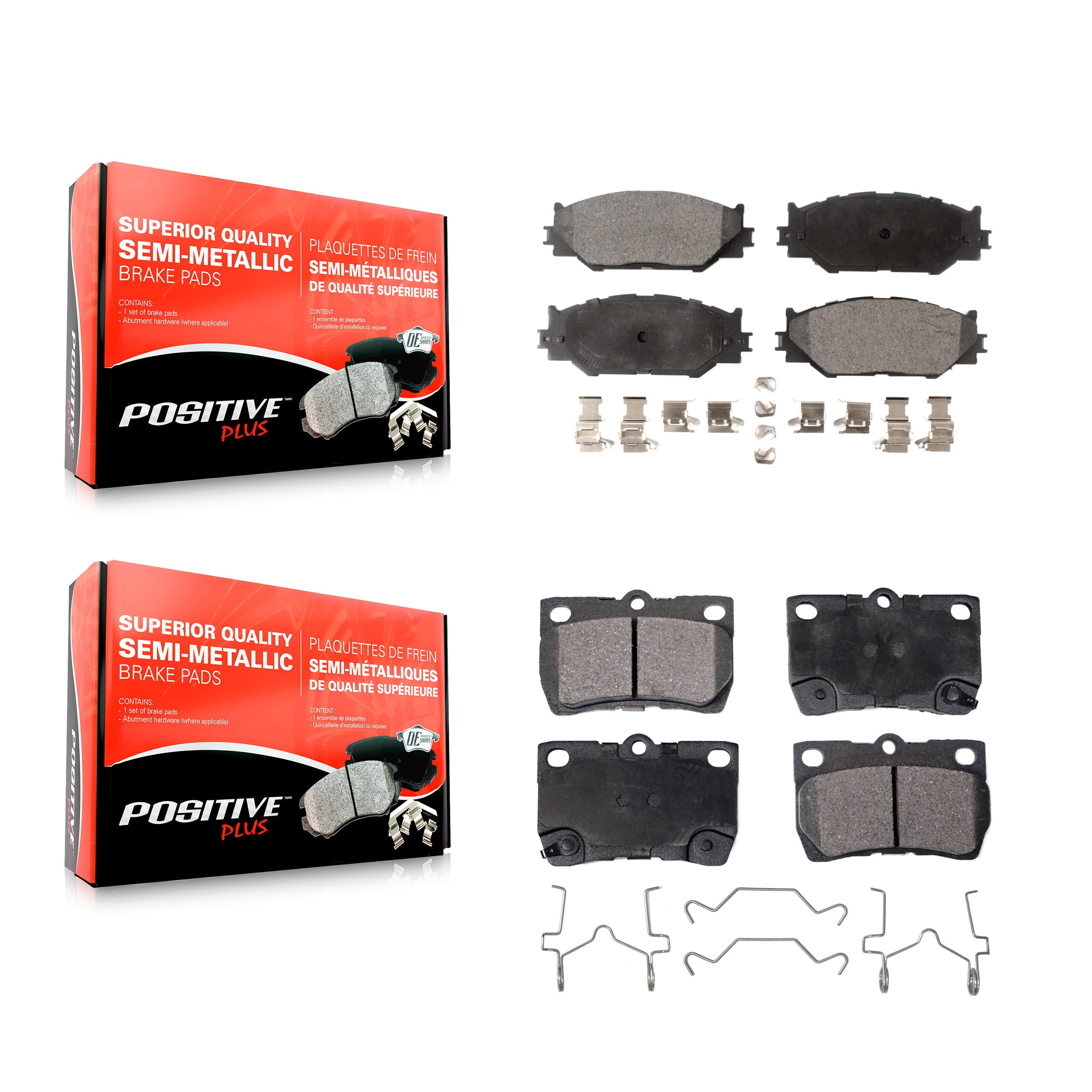 Positive Plus KPF-100578 Disc Brake Pad for 2006-2013 Lexus IS250 - Front and Rear