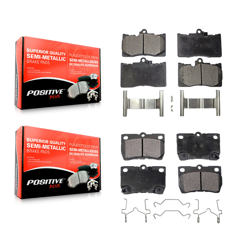 Positive Plus KPF-100580 Disc Brake Pad for 2006-2013 Lexus GS460, Lexus GS350 and More - Front and Rear