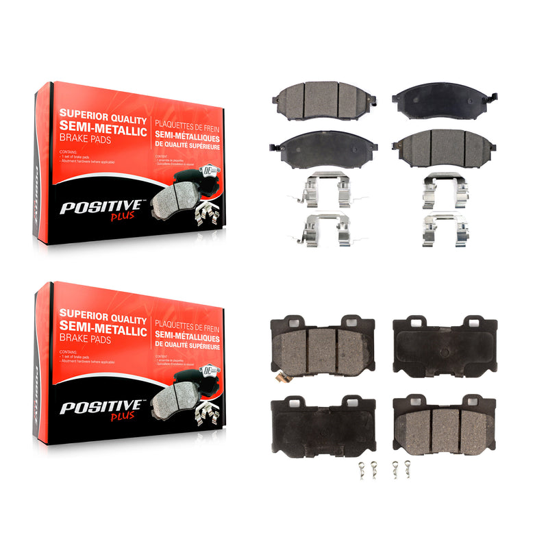 Positive Plus KPF-100583 Disc Brake Pad for 2009-2020 INFINITI Q70L, INFINITI Q70 and More - Front and Rear