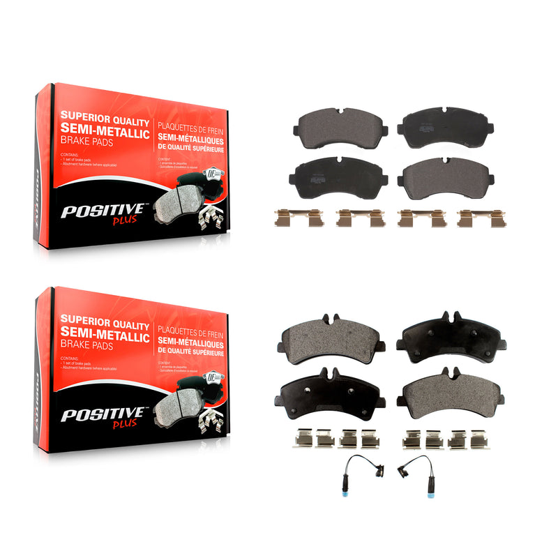 Positive Plus KPF-100590 Disc Brake Pad for 2007-2018 Mercedes-Benz Sprinter 3500XD, Mercedes-Benz Sprinter 3500 and More - Front and Rear