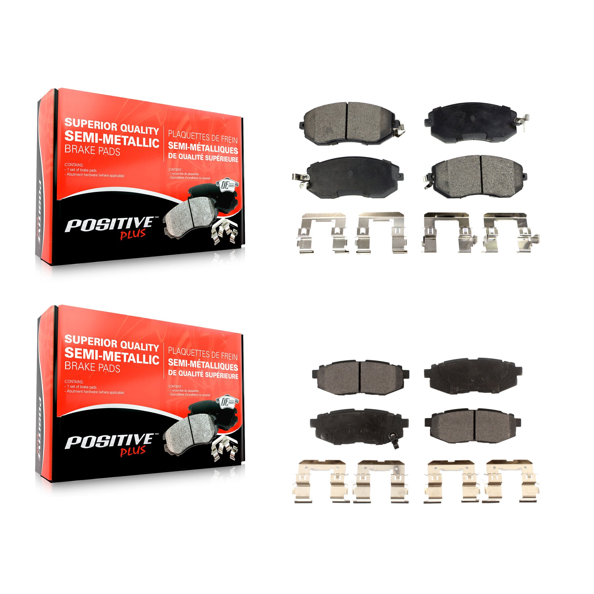 Positive Plus KPF-100593 Disc Brake Pad for 2013-2023 Subaru BRZ, Toyota GR86 and More - Front and Rear