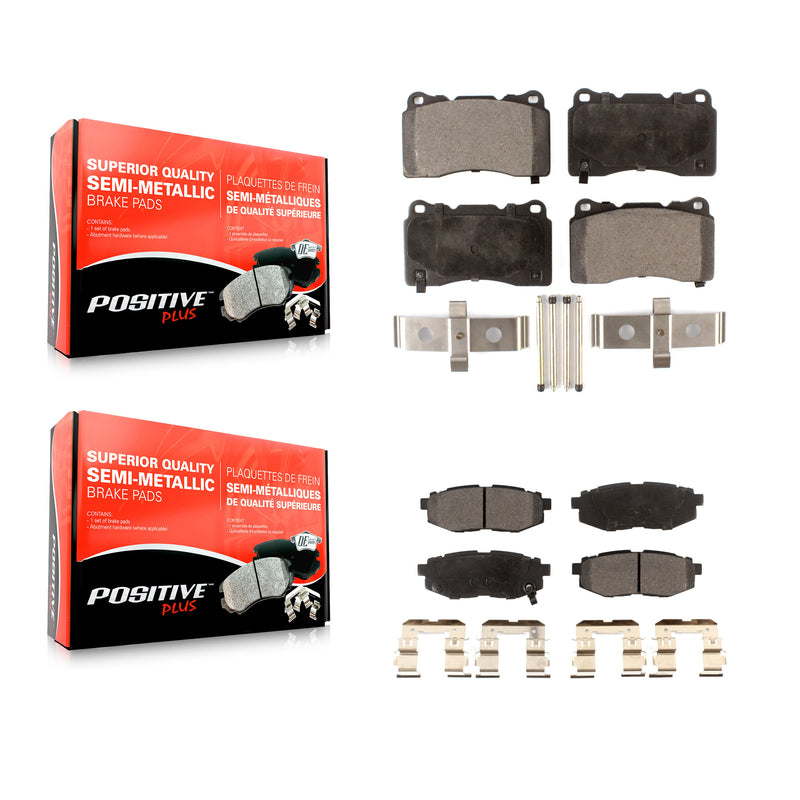 Positive Plus KPF-100596 Disc Brake Pad for 2017 Subaru BRZ - Front and Rear