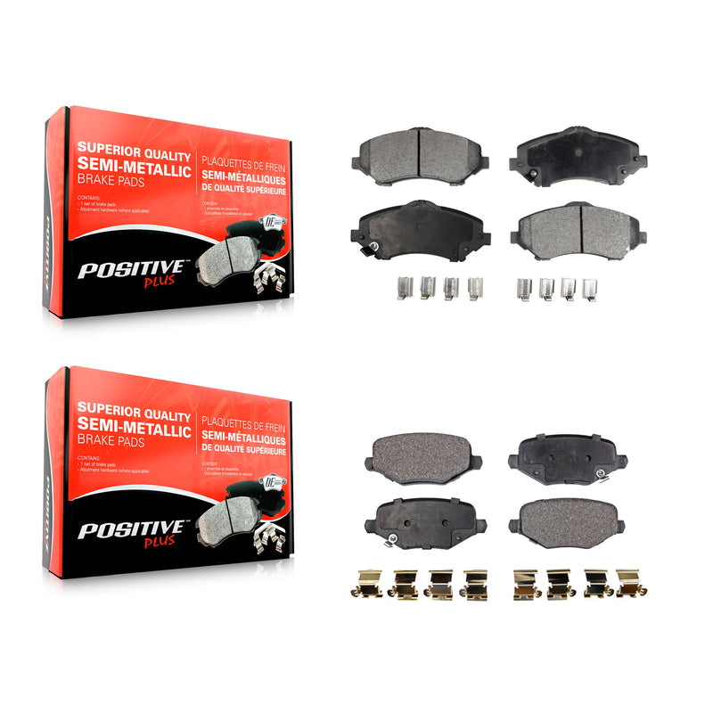 Positive Plus KPF-100597 Disc Brake Pad for 2012-2016 Chrysler Town & Country, Dodge Grand Caravan and More - Front and Rear