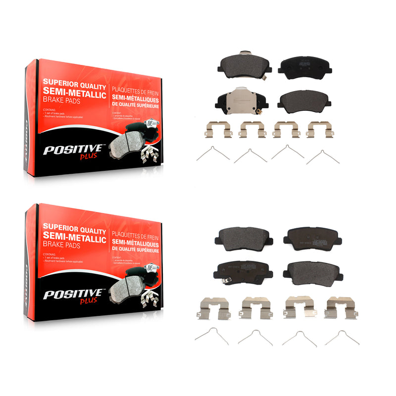 Positive Plus KPF-100599 Disc Brake Pad for 2018-2023 Kia Rio, Hyundai Accent - Front and Rear