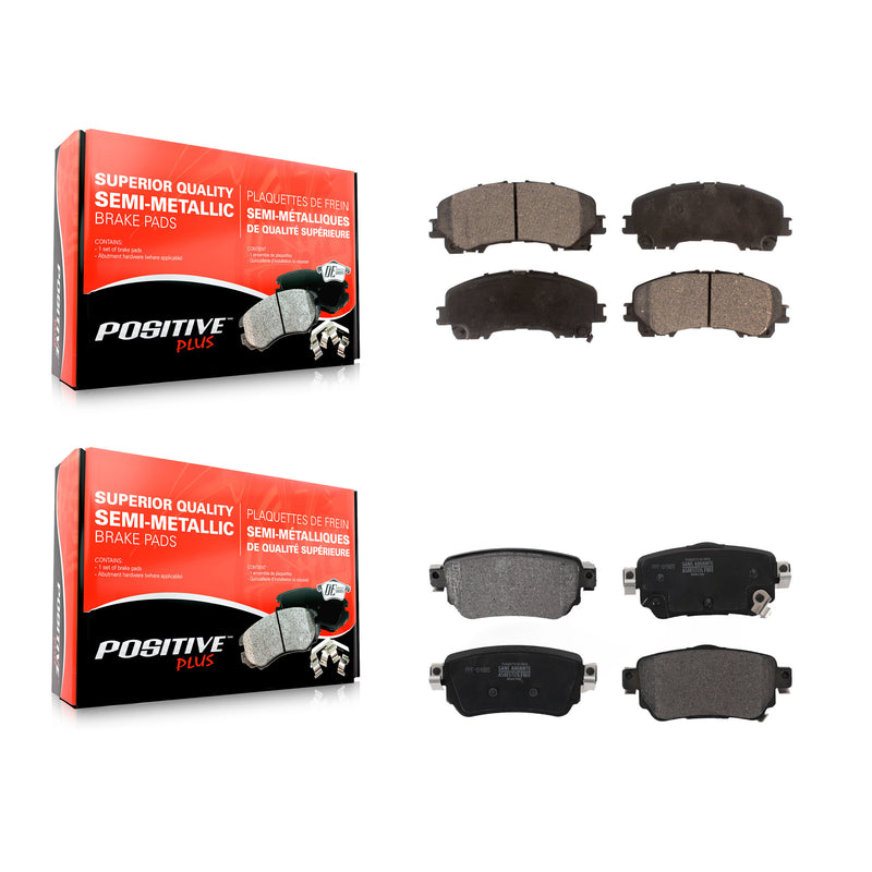 Positive Plus KPF-100624 Disc Brake Pad for 2019 Nissan Rogue - Front and Rear