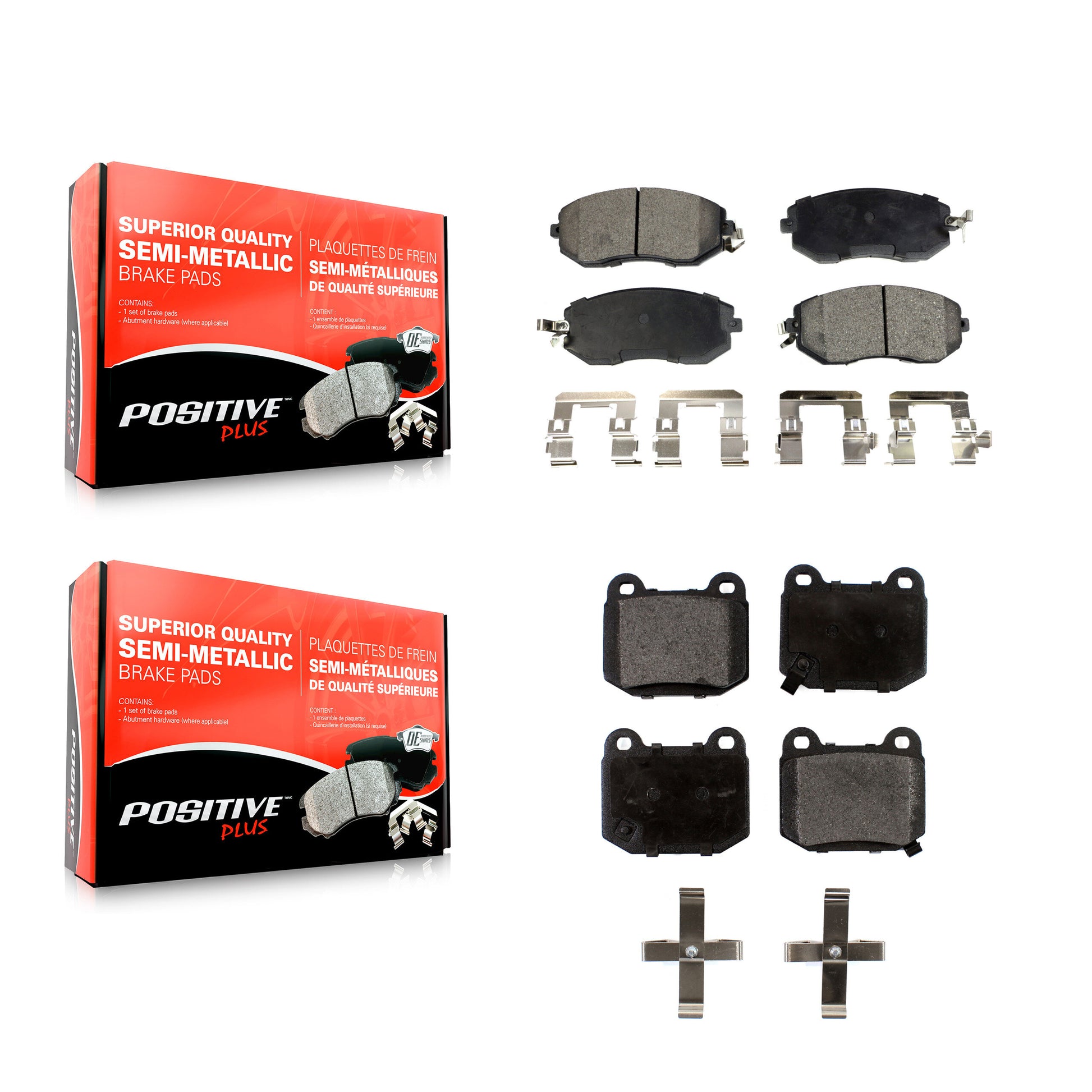 Positive Plus KPF-100643 Disc Brake Pad for 2017 Subaru BRZ - Front and Rear