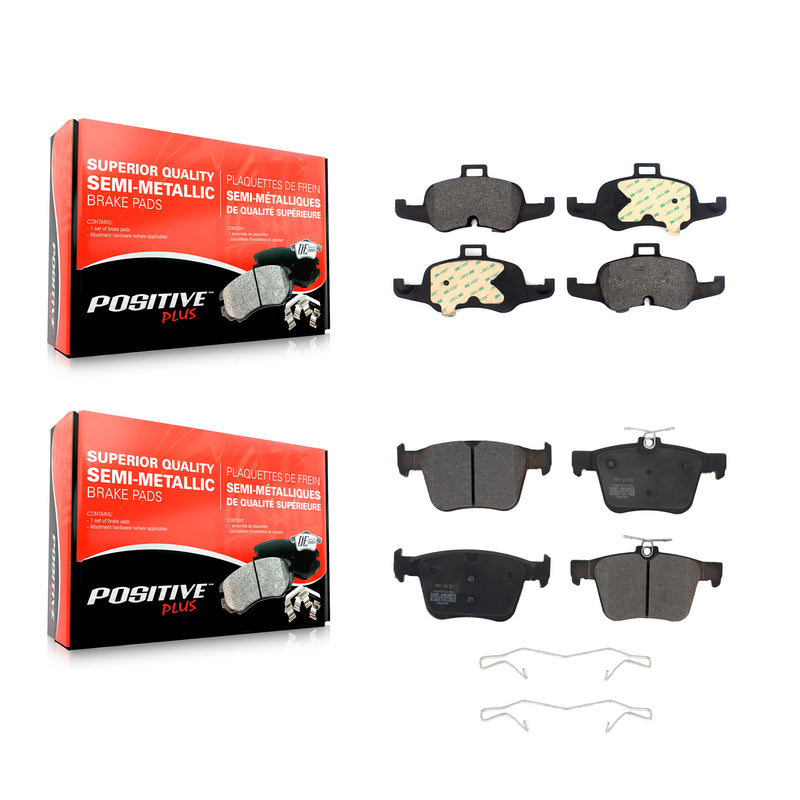 Positive Plus KPF-100666 Disc Brake Pad for 2016-2019 Audi TTS Quattro - Front and Rear
