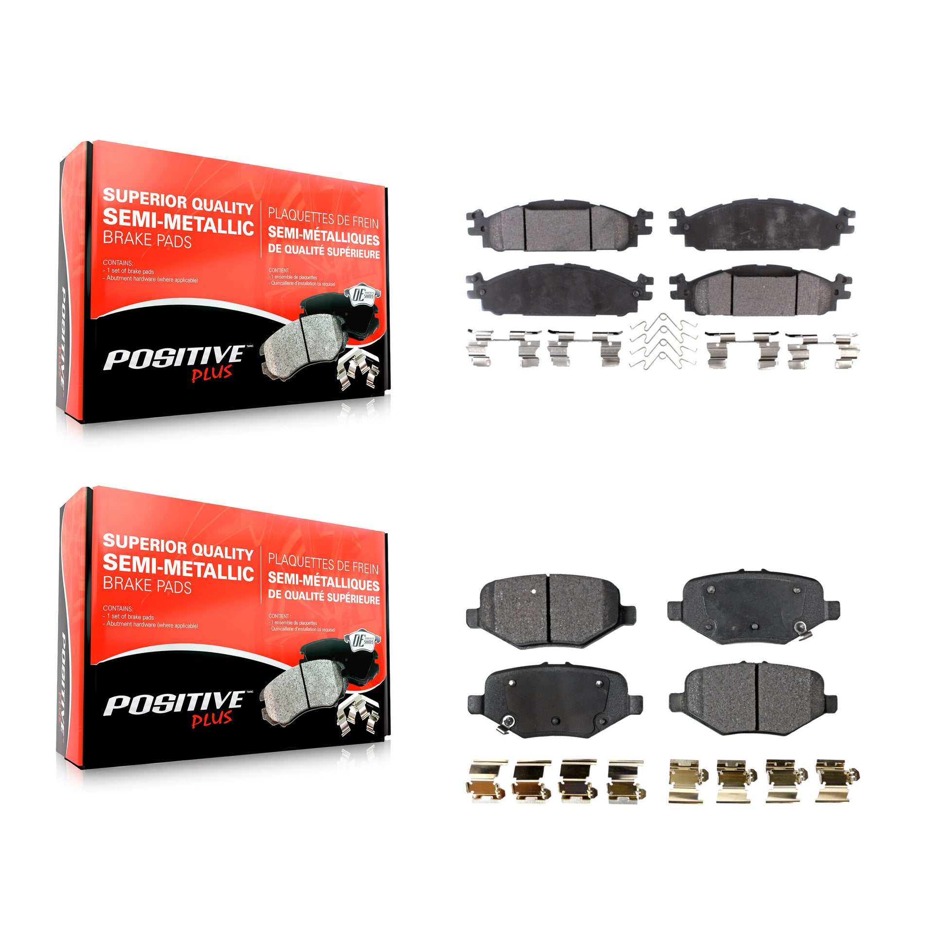 Positive Plus KPF-100667 Disc Brake Pad for 2015 Ford Explorer - Front and Rear