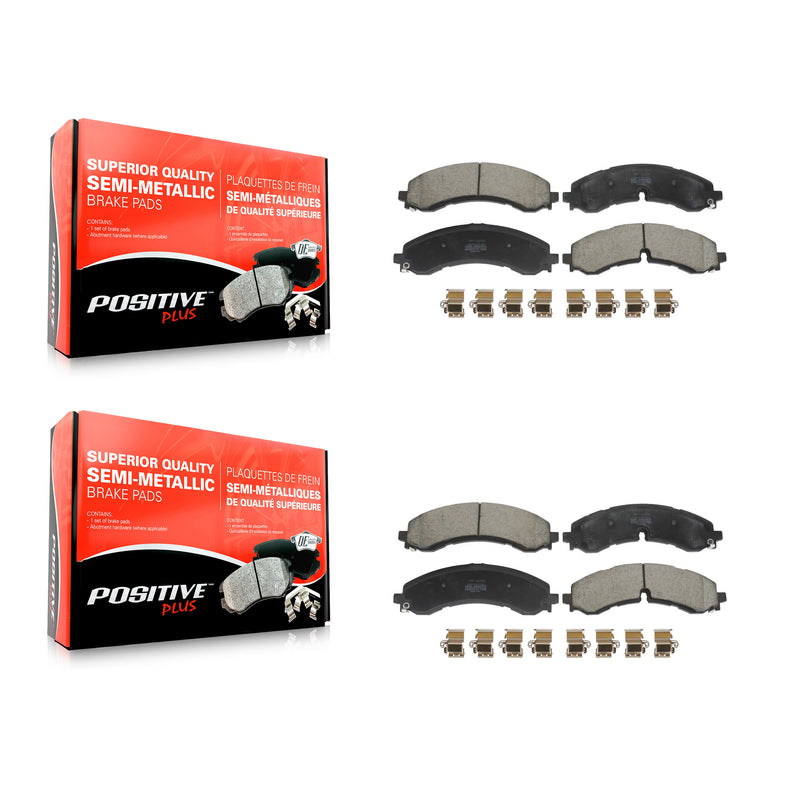 Positive Plus KPF-100702 Disc Brake Pad for 2020-2024 Chevrolet Silverado 3500 HD, Chevrolet Silverado 2500 HD and More - Front and Rear