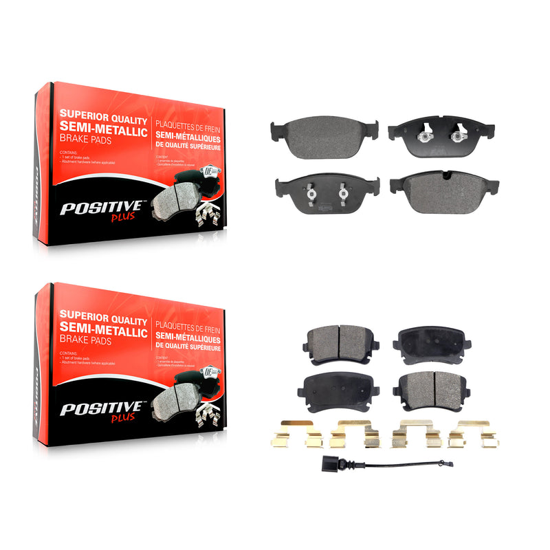Positive Plus KPF-100711 Disc Brake Pad for 2010 Audi A8 Quattro - Front and Rear