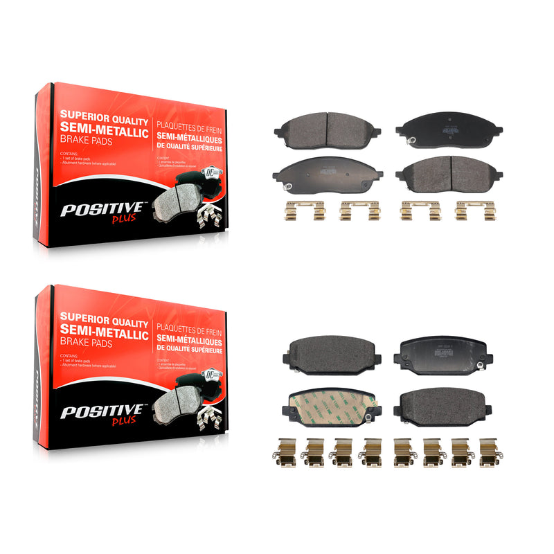Positive Plus KPF-100783 Disc Brake Pad for 2021-2023 Jeep Grand Cherokee L - Front and Rear