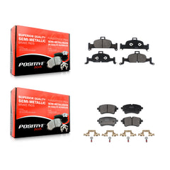 Positive Plus KPF-100789 Disc Brake Pad for 2020-2023 Audi A4 allroad, Audi A4 Quattro and More - Front and Rear