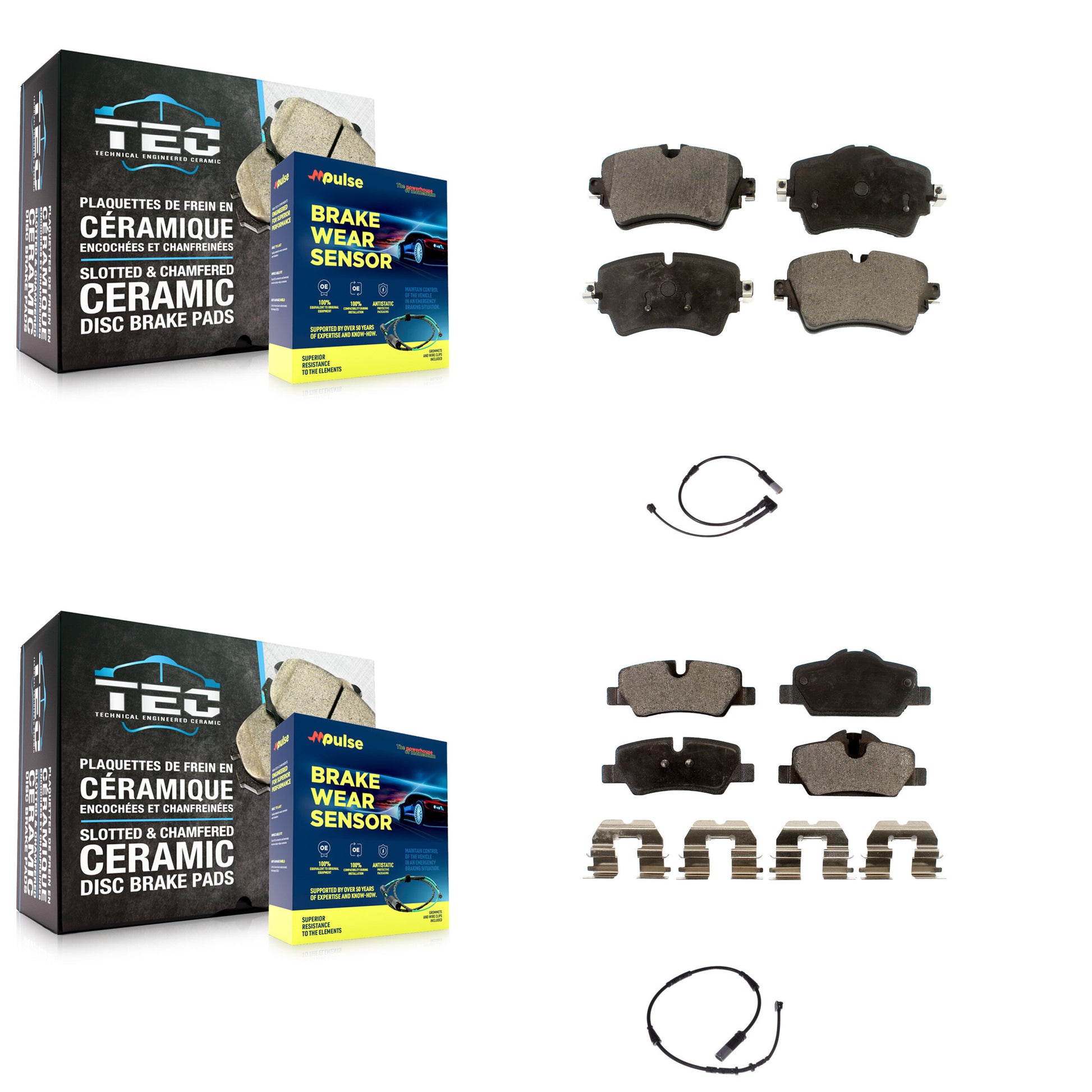 Positive Plus KPW-100028 Disc Brake Pad for 2015-2020 Mini Cooper - Front and Rear
