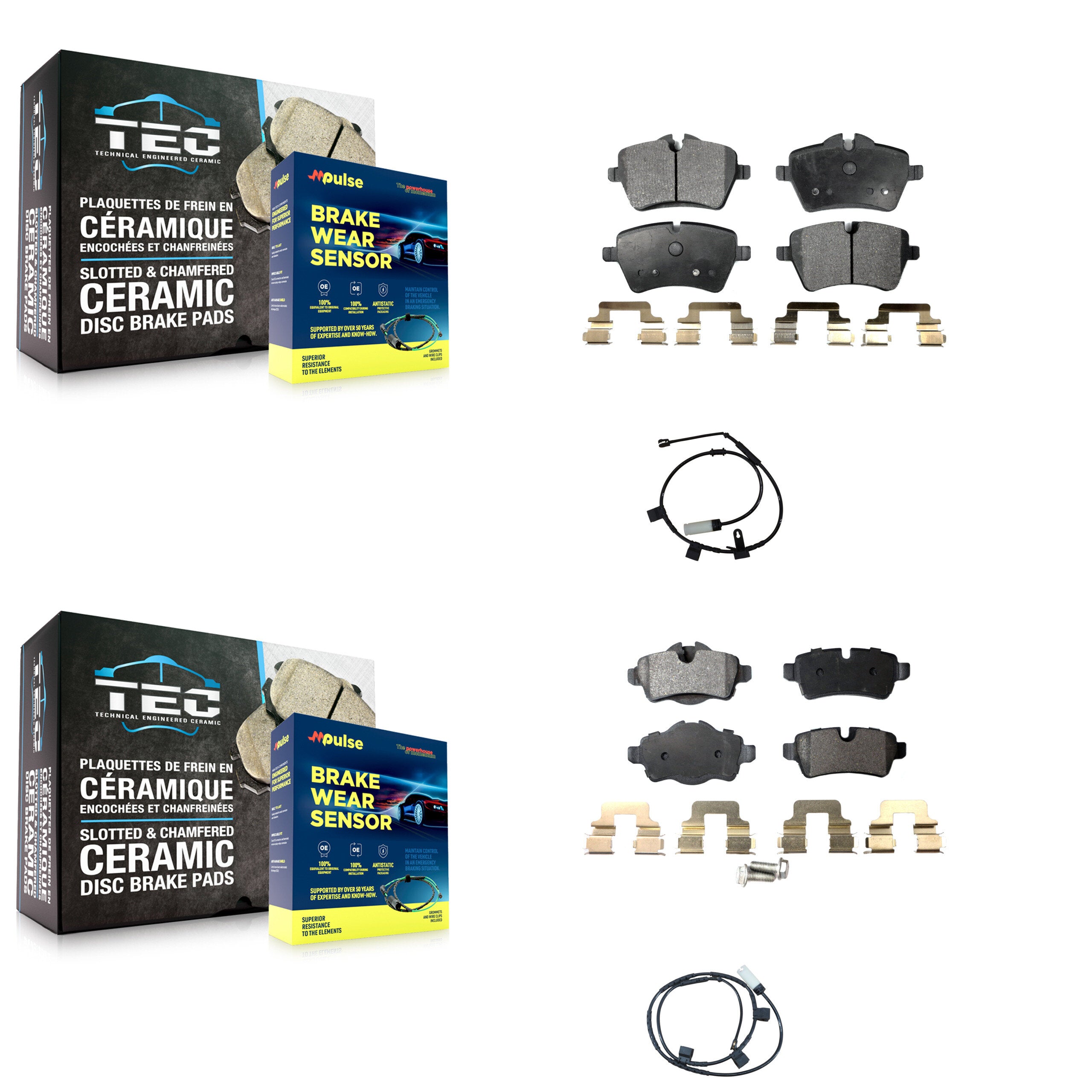Positive Plus KPW-100031 Disc Brake Pad for 2011-2015 Mini Cooper - Front and Rear