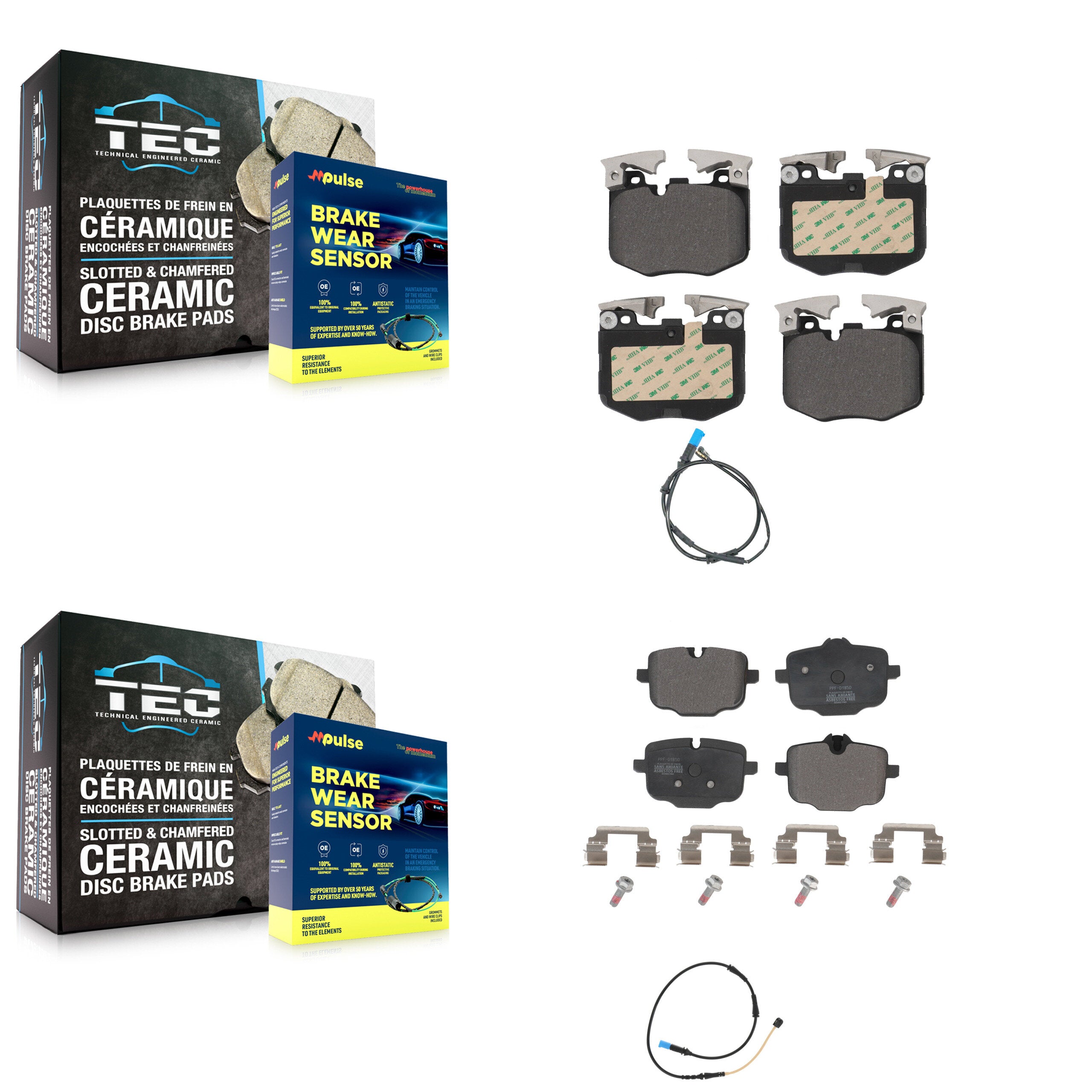 Positive Plus KPW-100056 Disc Brake Pad for 2019-2022 BMW X4 - Front and Rear