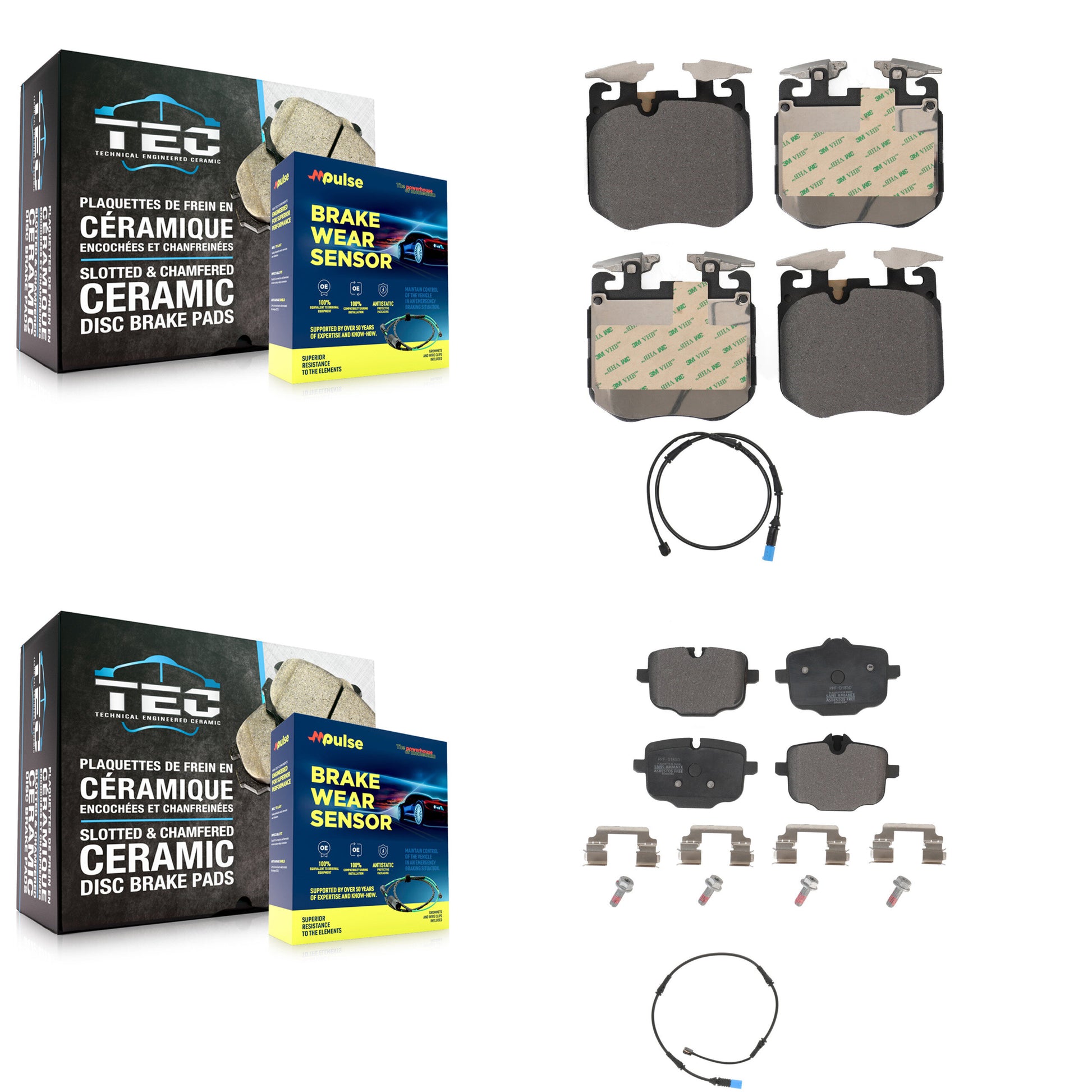 Positive Plus KPW-100058 Disc Brake Pad for 2019-2021 BMW X5, BMW X6, BMW X7 - Front and Rear