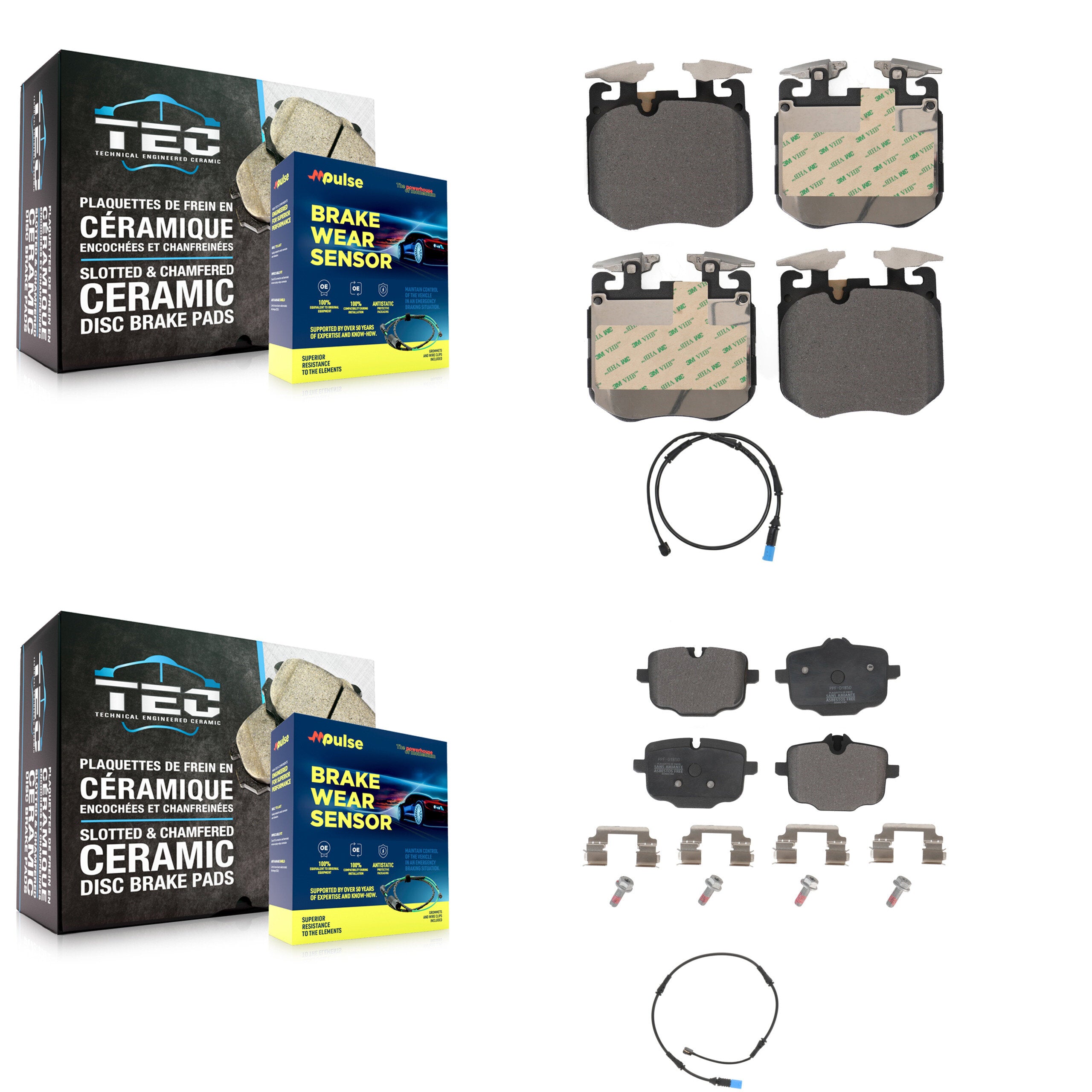 Positive Plus KPW-100058 Disc Brake Pad for 2019-2021 BMW X5, BMW X6, BMW X7 - Front and Rear