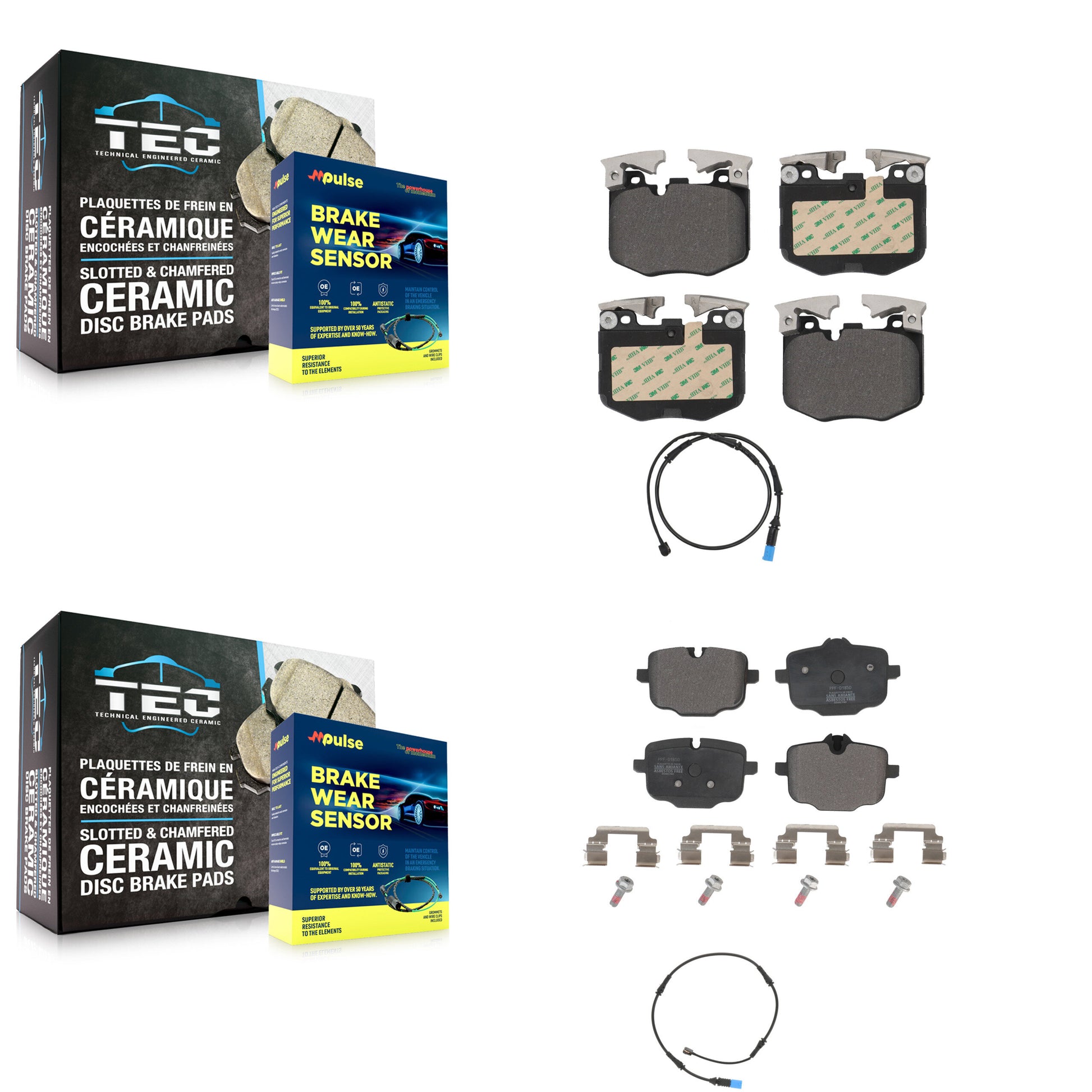 Positive Plus KPW-100059 Disc Brake Pad for 2019-2020 BMW X5, BMW X7 - Front and Rear