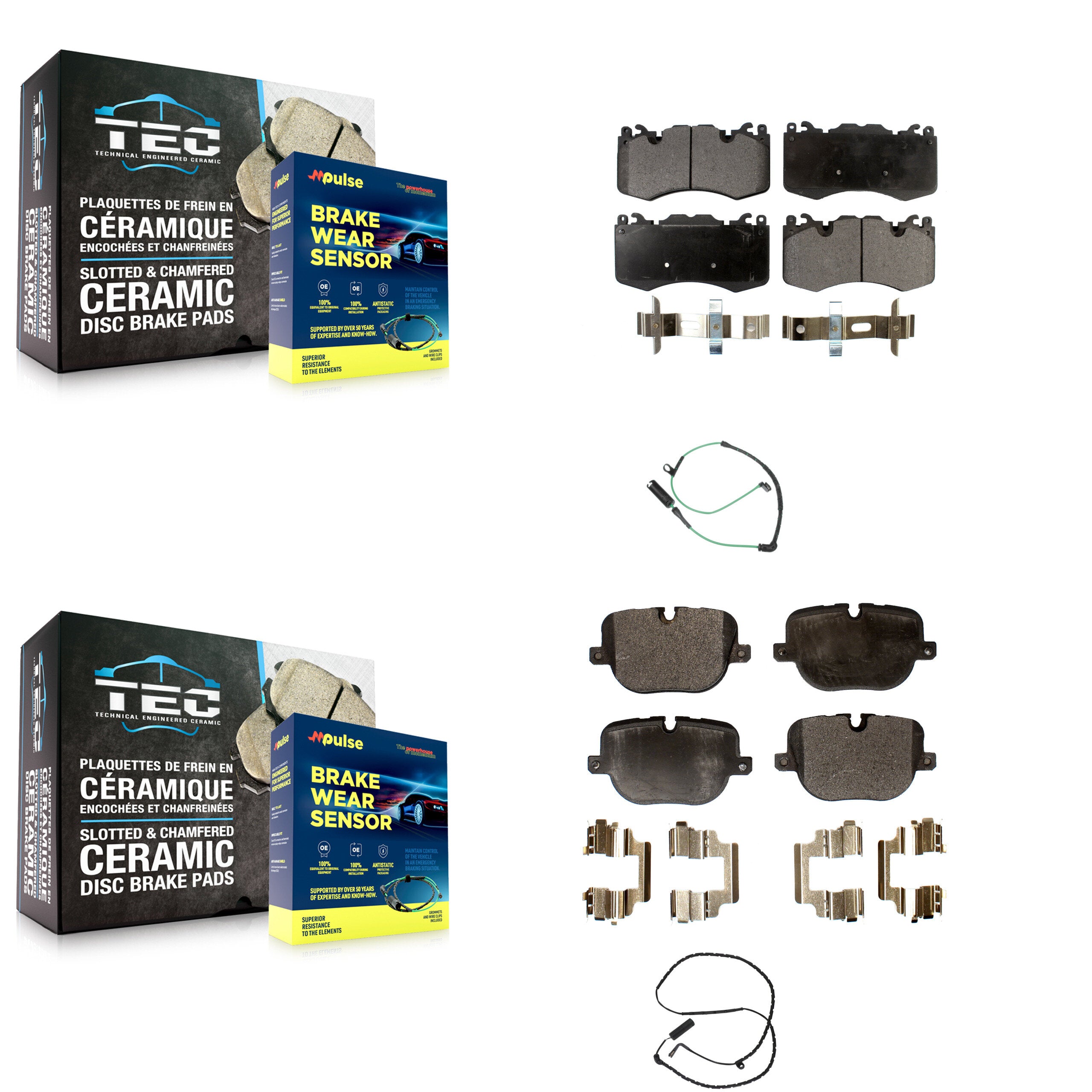 Positive Plus KPW-100063 Disc Brake Pad for 2010-2012 Land Rover Range Rover - Front and Rear