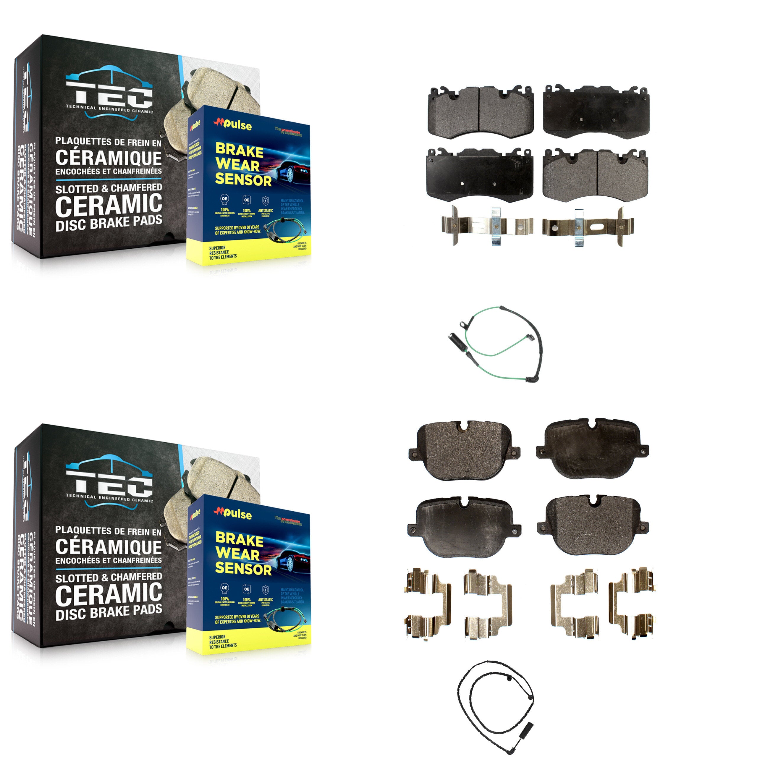 Positive Plus KPW-100068 Disc Brake Pad for 2011 Land Rover Range Rover - Front and Rear