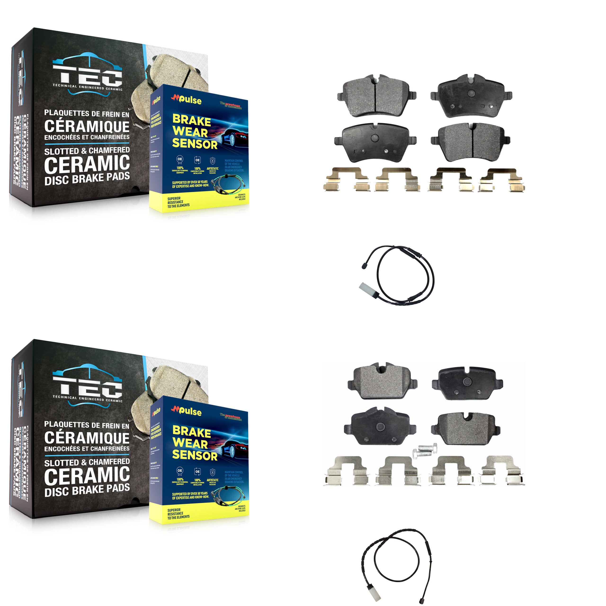 Positive Plus KPW-100069 Disc Brake Pad for 2011-2016 Mini Cooper Paceman, Mini Cooper Countryman - Front and Rear
